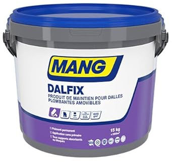 Produit de maintien pour dalles plombantes amovibles et moquettes à envers non tissé - Colle poissante – DALFIX MANG BOSTIK – Seau de 5kg