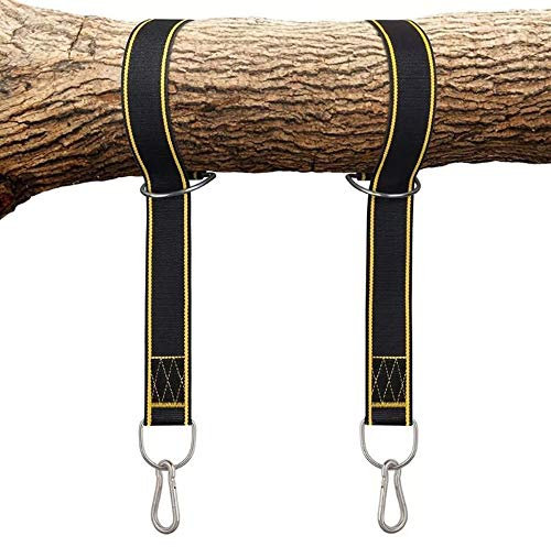Hammock Straps, Außen 2 Stück Heavy Duty Baum-Schwingen hängend Kit Verstellbare Hammock Straps mit Zwei Verschluss-Snap Karabinerhaken