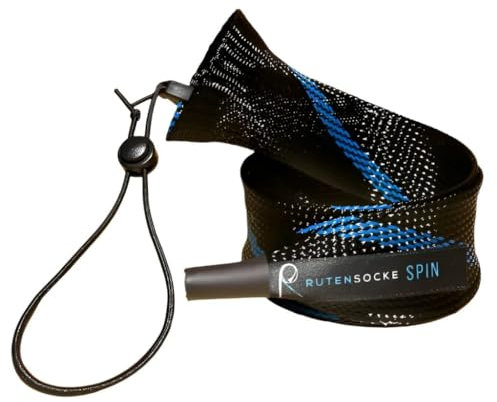 Zweiteiler Spinn L (90 cm lang und 45-75mm breit für Zweiteilige Ruten bis 2,7m) (Schwarz-Blau)