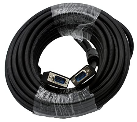 Digital Square Cable SVGA a SVGA HDB15, Macho a Macho, Compatible para Conexión Transmitir Señales de Vídeo Analógicas de Ordenador personal, Portátil, Monitor,Televisión, Proyector (15M)