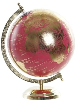 GLOBO TERRAQUEO ALUMINIO PVC 22X20X27 DORADO