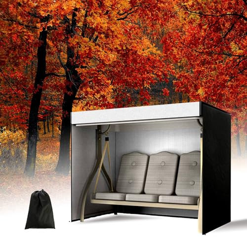 MIAOMI Couverture de Balançoire Hollywood, Bâche de Protection pour Balançoire de Jardin, Résistante à l'hiver, Résistante Aux Déchirures, en Tissu Oxford 420D(160x120x170cm)