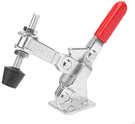 Holigie Abrazadera de palanca, abrazadera de sujeción profesional de acero al carbono, palanca rápida horizontal, abrazaderas de palanca para carpintería para soldar, taladro,
