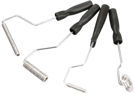 Rodillo de laminación de fibra de vidrio de aluminio, 4 unidades, para técnicas de carga de mano en reparación de automóviles y marinas