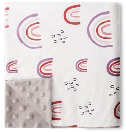 DRESHOW Mantas Bebé 75x100cm Algodón Orgánico Unisex Recién Nacido Grueso Súper Suave Mantas para Dormir para Niños Pequeños Bebé Niñas Niños Guardería Funda Nórdica Regalos