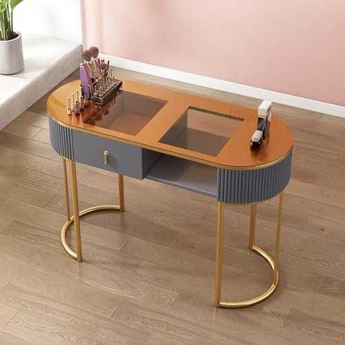 Professioneller Nageltechnik-Schreibtisch mit Schubladen, moderner Maniküretisch aus Holz für den Heimsalon, 3-lagiger Aufbewahrungsschrank, Nagelschönheits-Arbeitsplatz für Spa & Salon