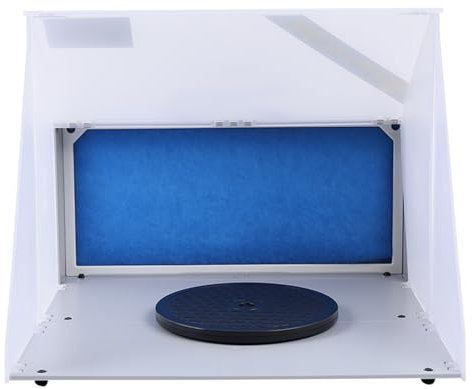 Sprühmaschine Absaugeinrichtung, Airbrush-Absauganlage - Abluftmenge 4 m³/min, Airbrush-Kompressor-Set mit Lackierkabine und Drehteller, geeignet für Airbrush-Malen und Kunstschaffung