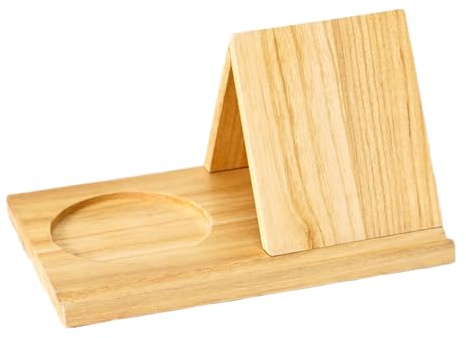 Soporte triangular para libros, de madera, multifuncional, organizador de escritorio, pantalla de esquina de madera con diseño elegante, soporte de decoración para dormitorio, estudio, sala de estar y