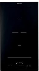 Haier Series 2 HAB32SC Placa de Inducción, 2 Zonas de Cocción, Ancho 30cm, Slider Central, Potencia de 3,6Kw, 9 niveles de potencia + Booster, Temporizador, Bloqueo Infantil, Negro