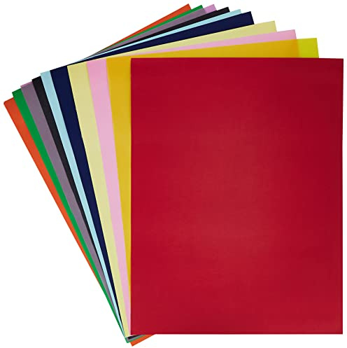 Clairefontaine 384099C – förpackning med 10 rullar affischpapper, 90 g, 60 x 80 cm, perfekt för dina pysselprojekt, blandade färger, 1 förpackning