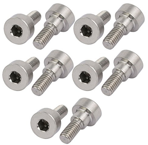 sourcing map 10pz bullone perno con testa brugola da 8mm diametro Spalla 5mm lunghezza Spalla Filettatura M6