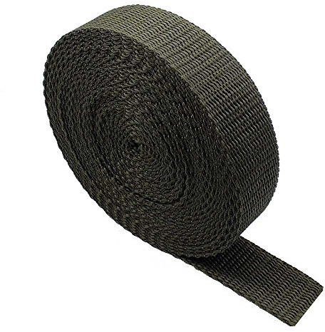 The Bead Shop - Heavy Duty Polypropylene Webbing Strap Tape for Rucksack, Backpacks, Luggage/Cargo Strapping, Belts - 5 Metres (Khaki, 50mm)