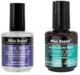 Mia Secret Professional Nail Prep pH Balance Dehydrator & XtraBond Acid-Free Primer 0.5 oz +