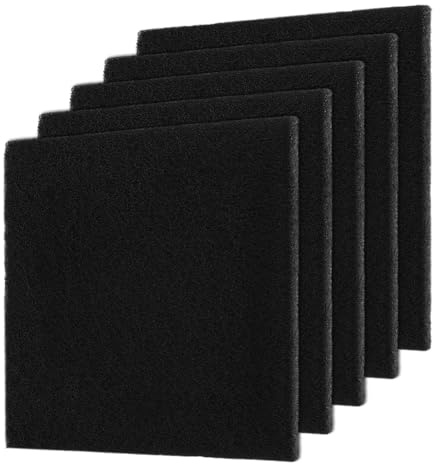 OLYCRAFT 5 almohadillas filtrantes de esponja biológica para acuario, 25 x 25 cm, de esponja filtrante, doble almohadilla filtrante para acuarios, tanques para peces, filtros para estanques y pozos