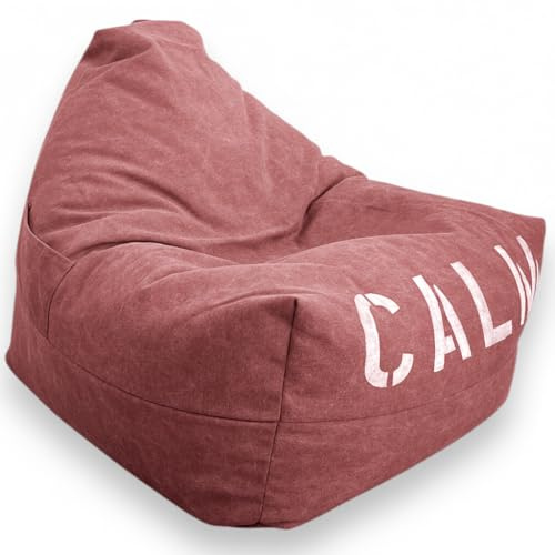 Aiire Puff Salon de Diseño Moderno - [100x70x70cm] Puf con Relleno Incluido Pintado a Mano en Algodón Premium - Bean Bag Chair Infantil o Decoracion Habitacion Juvenil Negro