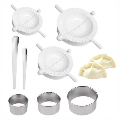 8 Pcs Ravioli Dumpling Maker Set, Dough Cutter Chinese Dumpling Molds | Pierogi Pie Pastry Press, Manual Wrapper Accessories Kit Home Kitchen Mould Tool