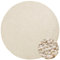 BT Carpet Wolly Teppich Rund – Wohnzimmerteppich Flachgewebe Kurzflor Woll-Optik Wolle Skandi-Look Esszimmer, Wohnzimmer, Kinderzimmer, Schlafzimmer – Creme, 200cm