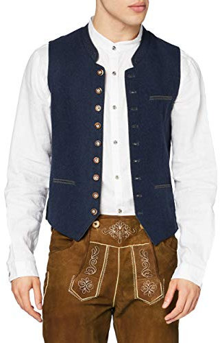 Stockerpoint Sirius Herren Trachtenweste, dunkelblau grau, 46