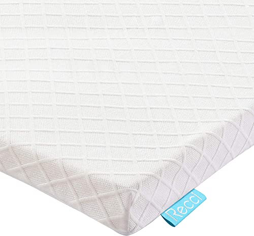 RECCI Memory Foam Mattress Topper Double Bed - Pressure Relief Mattress Topper for Back Pain with Hypoallergenic Bamboo Viscose Cover - Removable & Washable, CertiPUR-EU (Double Size - 135x190x5 cm)