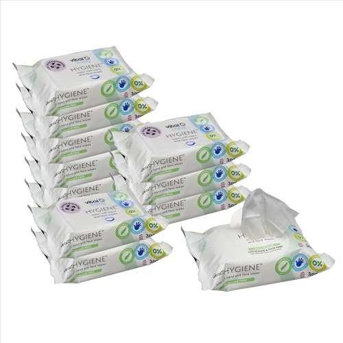 Vital Baby Hygiene Super Soft Fragrance Free Wipes, 12 Packs x 30 Wipes (360 Total), Biodegradable, Hypoallergenic Baby Wipes for Hands & Faces, Alcohol & Paraben Free