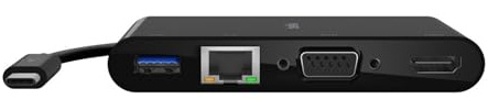 Belkin Adattatore Multimediale USB-C, Hub USB-C con porte VGA, HDMI 4K, USB 3.0 ed Ethernet, per MacBook Pro, iPad Pro, Surface Pro, Chromebook e Altri, Nero - Amazon Vine
