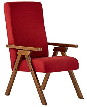 Poltrona legno FIAMMETTA ESSEGI SRL Relax reclinabile tessuto Bordeaux Sfoderabile
