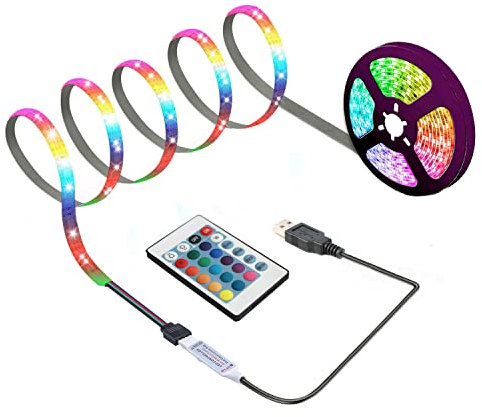 sinzau LED Streifen 3 meters, LED Lichtleiste mit 24 Tasten Fernbedienung, USB LED Leuchte für Party und DIY Dekoration