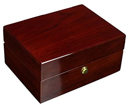 BONOOL Uhrenbox, luxuriöse Uhrenbox für Herren – Armbanduhr-Vitrine aus Holz, Organizer für Damen und Herren, Einzeluhr-Geschenkbox, Uhren-Organizer zur Aufbewahrung und Präsentation