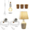 Lampenfassung für Flaschen,2Pcs E27 Fassung mit Kabel und Schalter 240cm, Weiße Flaschenadapter Lampe Kit, Flaschenlampe Aufsatz LED,Lampenschirm für Flaschen,3 Arten Bung für Verschiedene Flaschen