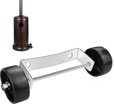 Rrlihjgu Rueda de soporte para calentador de patio, Ruedas móviles de soporte para calentador de espacio alto para exteriores | Piezas de repuesto para