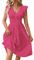 Générique Robe Longue Robe Paillette Femme Robe pour Mariage Invité Femme Robe Longue Femme Soiree Col en V Robe De Soiree Femme Chic Et Glamour Boheme Chic Jupe Femme Vente en Ligne Rose Vif L