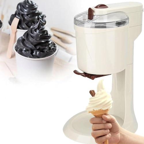 MáQuina De Gofres eléctrica para hacer conos de helado caseros, para helados, sorbetes, yogures y batidos. Fácil de limpiar, perfecta para creaciones de cocina caseras.