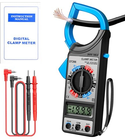 Pinza Amperimétrica - Mini Pinza Amperimétrica Digital - Dispositivo De Prueba De Voltaje | Herramientas De Electricista Para Medición De Corriente, Voltaje Y Resistencia CA/CC | Dispositivo De Prueba