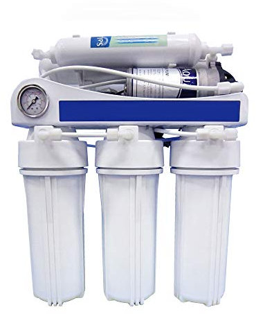 Bbagua EUR 50 BP. Équipement d'osmose Inverse Domestique à 5 étages avec Pompe à Pression. Installation et Changement de filtres faciles. Installation sous comptoir