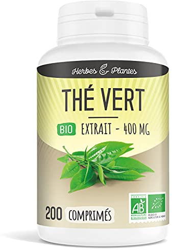 Herbes Et Plantes Thé Vert Bio 200 Comprimés 400 mg