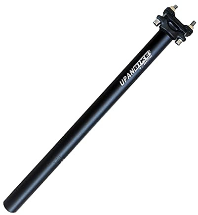 UPANBIKE Tija de sillín Aleación de Aluminio Tubo de sillín, Diámetro 27.2 mm, 30.9 mm, 31.6 mm * 400 mm de Longitud para Bicicletas de montaña(Negro,27.2mm)