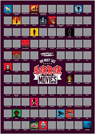 #winning Póster de pared para rascar tamaño A2 (debe ver películas de terror)