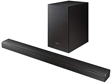 SAMSUNG Soundbar HW-T550, 320 W, 2,1 Ch, kabelloser Subwoofer, Dolby Digital 2.1, DTS Virtual:X, Spielmodus, Bluetooth 4.2 Multiconnection und One Remote Control