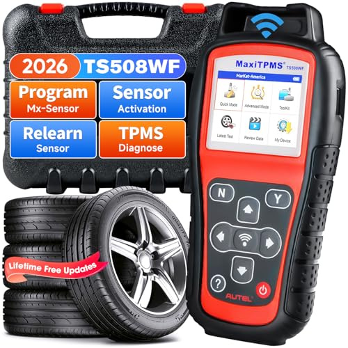 Autel MaxiTPMS TS508WF, Versión WiFi Mejorada 2024. de TS508 TS501 TS408, Activar/Reaprender/Diagnosticar Todos Sensores Conocidos, Programar Sensor MX, Leer/Borrar DTC TPMS, Modo Rápido & Avanzado