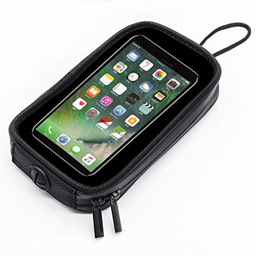 lvjian Motorrad-Tanktasche, magnetische Handyhalterung, wasserdicht, Kraftstofftank, transparente Tasche, tragbare Handy-Tasche mit Kopfhöreranschluss, für Handy, GPS, 18 x 10 x 3 cm