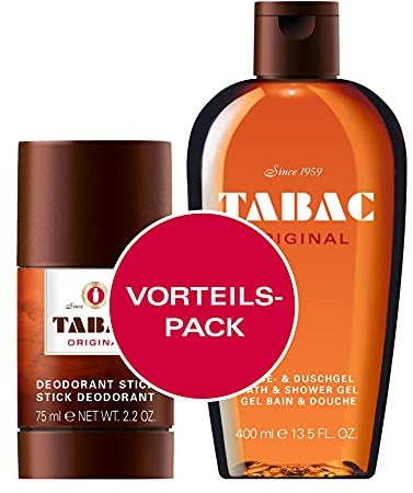 Tabac® Original | Värdespak: Deodorant stick och duschgel – med den omisskännliga doften av Tabac Original Deodorant Stick 75 ml & duschgel 400 ml