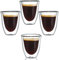 Bewunder Venezia Espressotassen Set (4 x 60ml) aus Doppelwandige Gläser 4 stück