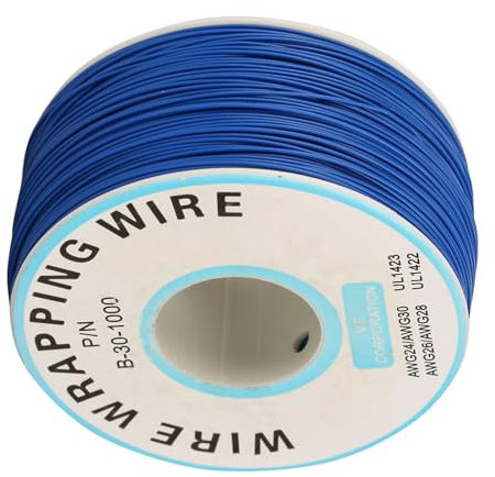 Cavo in Rame Stagnato, Filo Avvolgente con Isolamento Flessibile 30 AWG Filo Singolo Diametro 0,25 mm. Resistenza Alle Alte Temperature per Laptop, Scheda Madre, Saldatura PCB