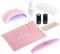 NÉONAIL Sweet Pink Set - Mini LED Lampe 12W - UV Nagellack - Maniküre Set - Set Starterset mit Lampe - Nagellack Set - Farben - Manicure - Nagelset