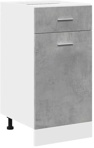 vidaXL Schubunterschrank Lyon Betongrau 40x46x81,5 cm Holzwerkstoff