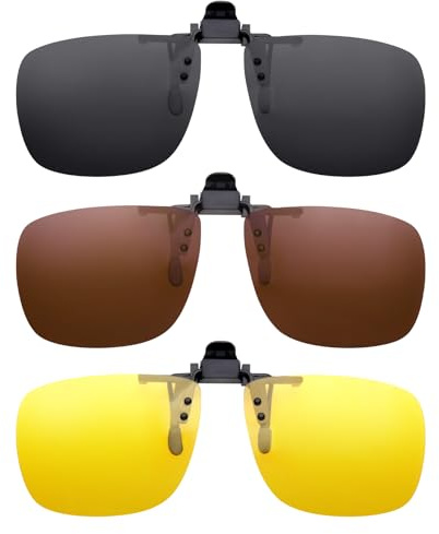EyeOrion Montatura in metallo Bordo Lenti Polarizzate Occhiali da sole Clip 3C, multicolore, 44 * 58