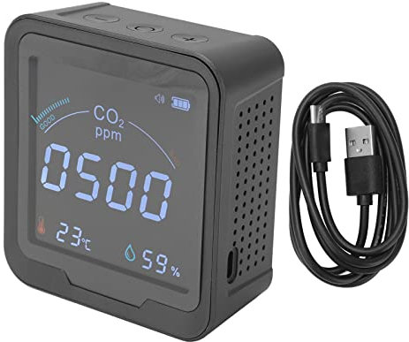 Détecteur de dioxyde de carbone Tester intelligent détecte la température Humidité Monice de qualité de l'air intérieur PTH-9C Matériau ABS