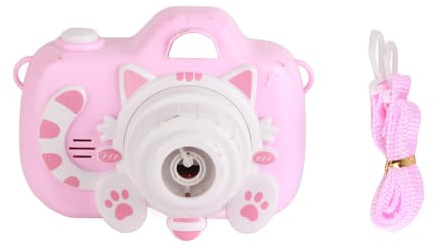 KIMISS Kids Bubble Camera Toy with Light and Music - Automatic Soap Bubble Blower Machine, Fun Activity Toddlers and Children Aged 3+, Lightweight and Portable Design