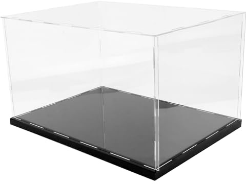 Toyvian Caja de Exhibición y Diseño Anti Polvo de Acrílico Transparente Alta Protección para Figuras Hechas a Mano Adecuado para Oficina o Área Comercial