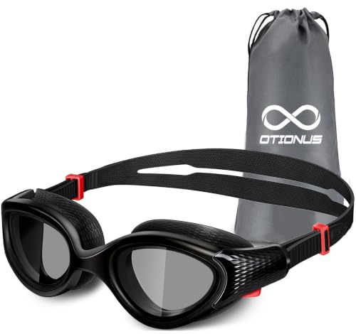 Otionus Adult Swim Goggles, Wide View, Clear Lens, No Leakage | Anti-Fog, UV Protection, Unisex Fit